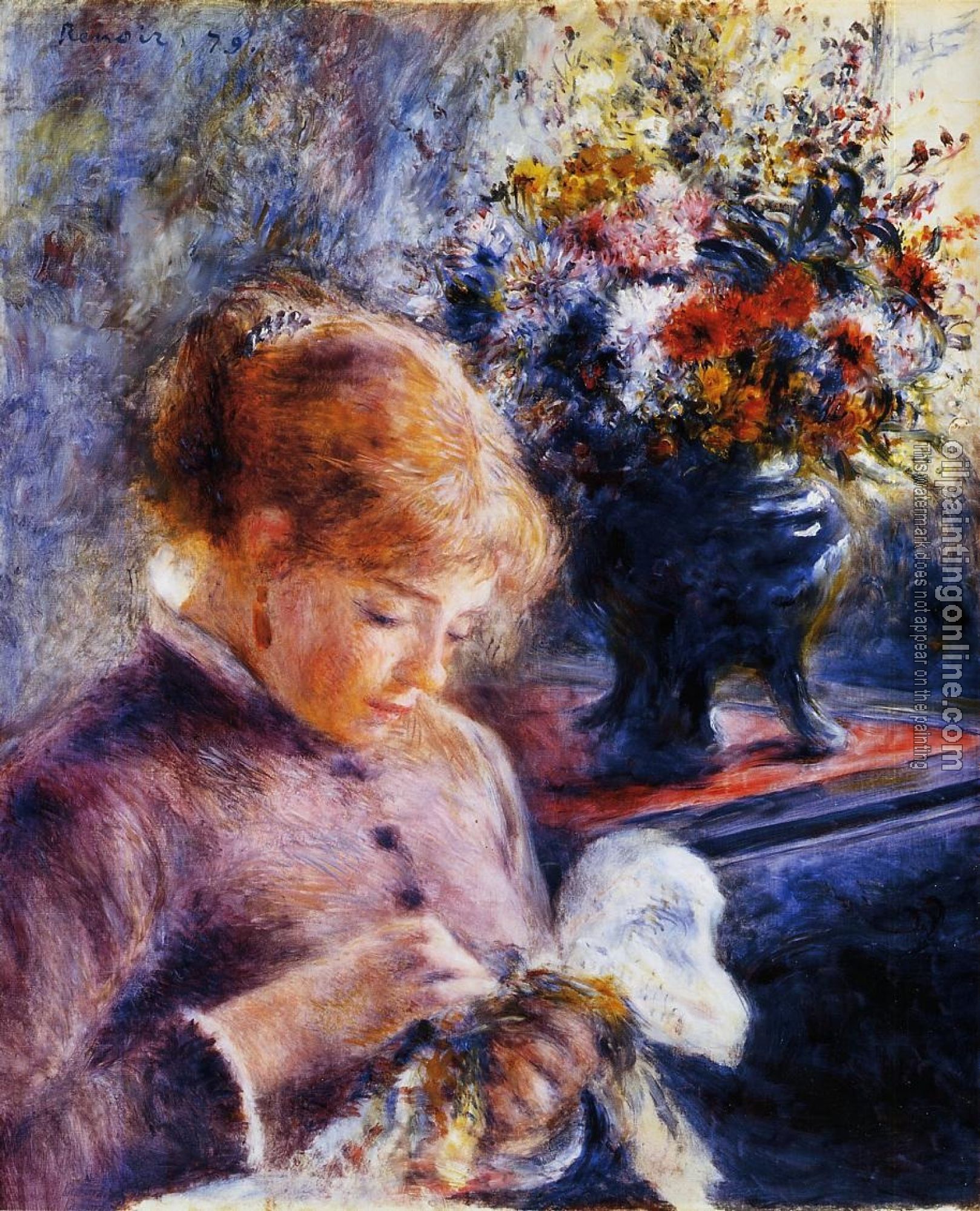 Renoir, Pierre Auguste - Young Woman Sewing